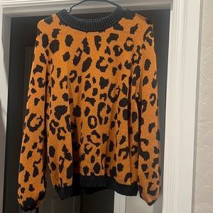 Leopard print sweater